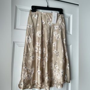 Silk Floral Skirt